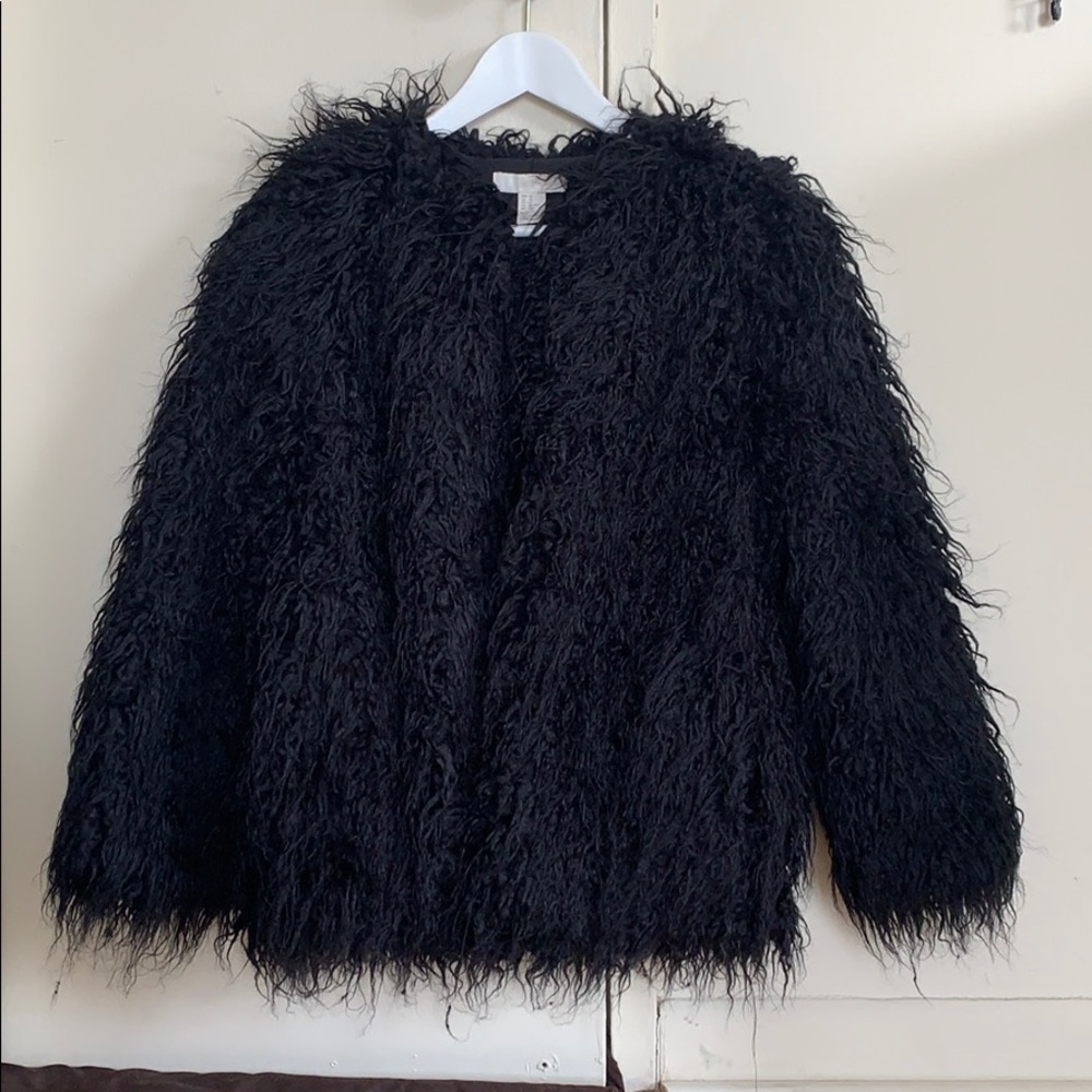 H&M faux fur jacket - XS - worn once